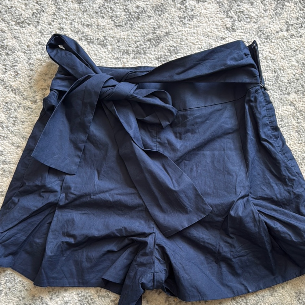 Navy Women's Sailor style Shortswith Tie Waist